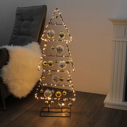 Weihnachtsbaum - Dekobaum, 30 Haken, 6 Ebenen, Metall, 42xH100cm