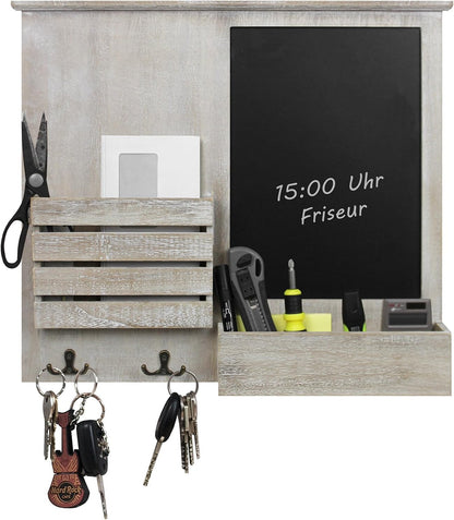 Wandorganizer 'Blackboard' 46,5x52,5x6cm mit Tafel, Ablagen und Metallhaken