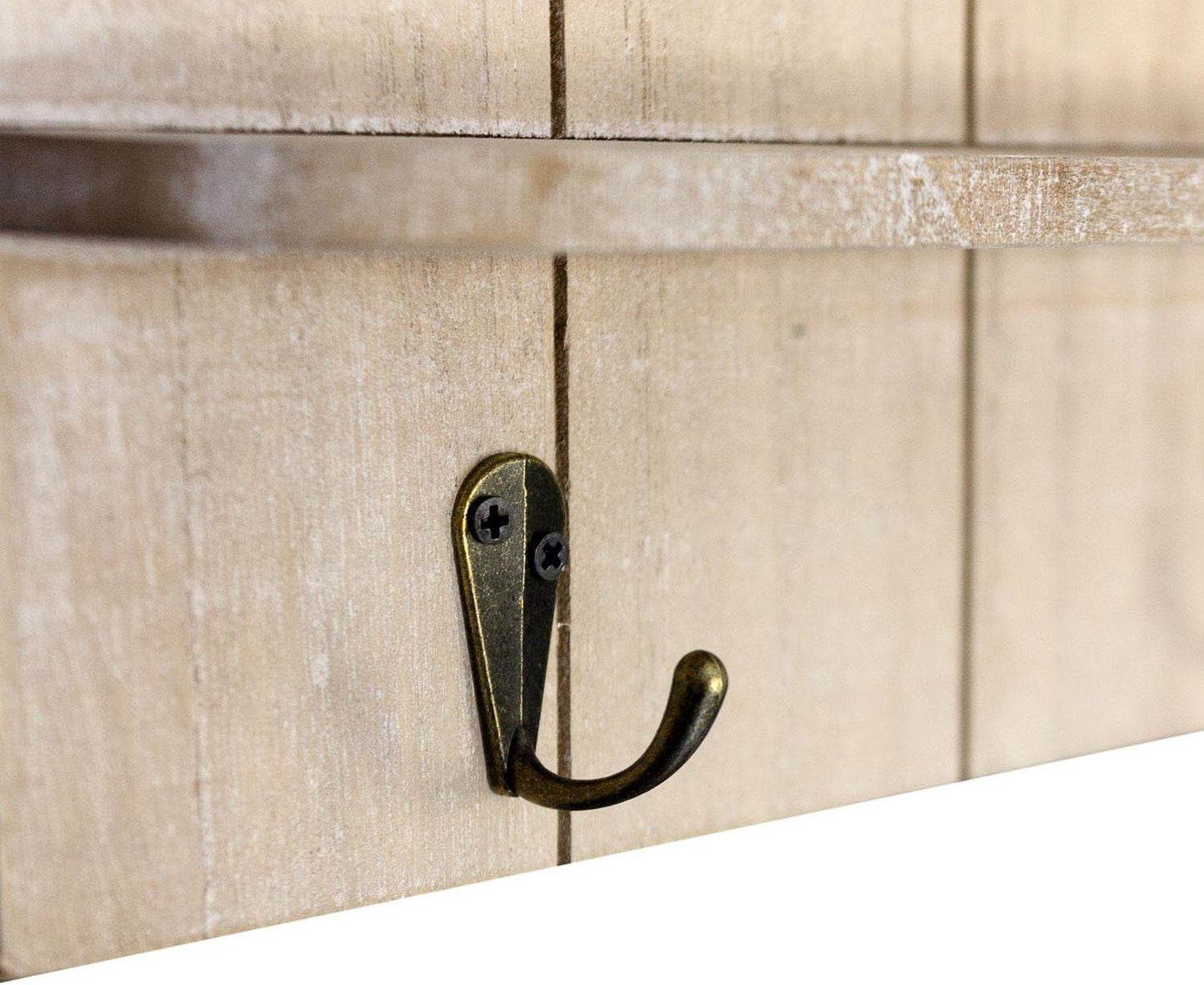 Wandorganizer - Memoboard mit Kreidetafel, Schlüsselbrett und 2 Holztaschen, 61x50x6cm