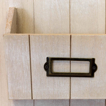 Wandorganizer - Memoboard mit Kreidetafel, Schlüsselbrett und 2 Holztaschen, 61x50x6cm